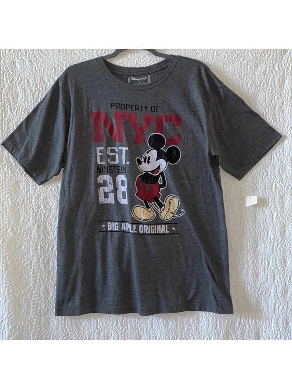 Disney Store Mickey Mouse New York Big Apple Graphic Short Sleeve T-Shirt